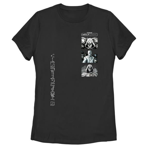 Women's Marvel: Moon Knight Vertical Portrait Panels Graphic Tee Black X Large