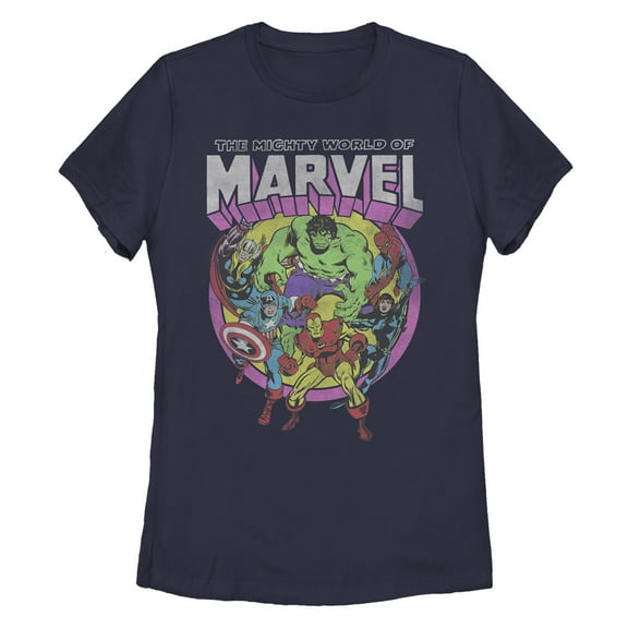 Women's Marvel Mighty World of Avengers  Graphic T-Shirt