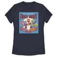 thumbnail image 1 of Women's Marvel Pixel Fight Night Captain America Arcade  Graphic Tee Navy Blue Small, 1 of 4