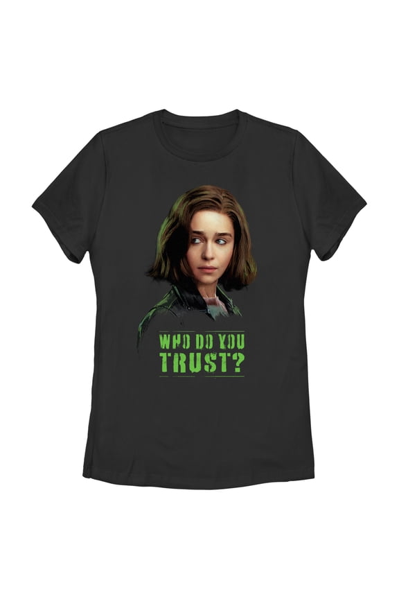 Women's Marvel: Secret Invasion Abigail Brand Who Do You Trust Graphic Tee Black X Large