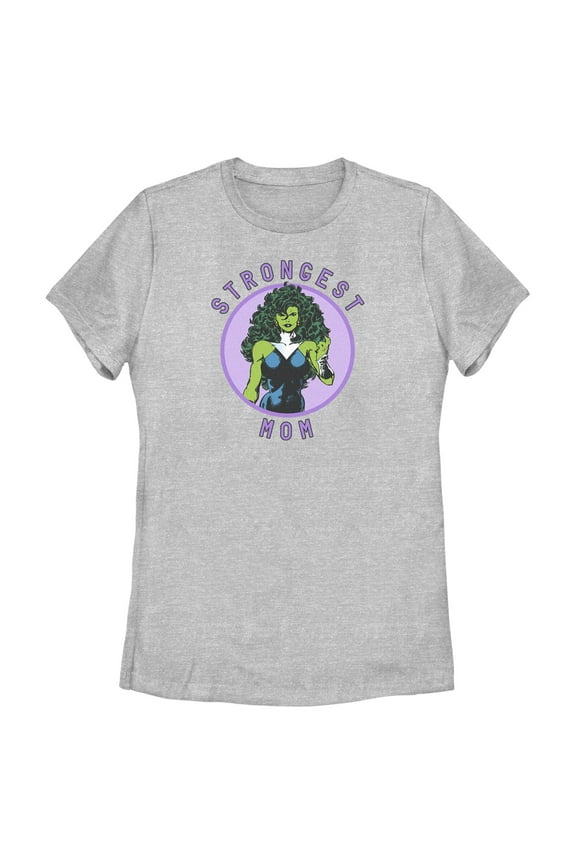 Women's Marvel She-Hulk Strongest Mom Graphic Tee Athletic Heather Small