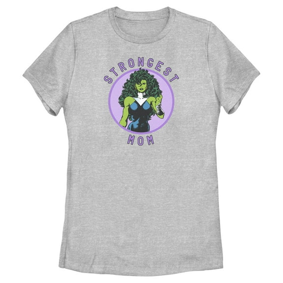 Women's Marvel She-Hulk Strongest Mom  Graphic Tee Athletic Heather X Large