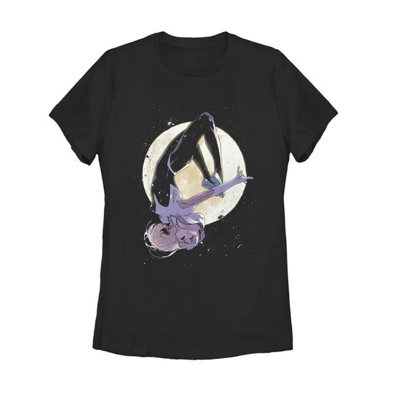 Women's Marvel Spider-Gwen Moon Graphic Tee Black Small