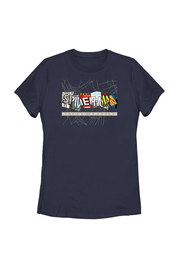 Women's Marvel Spider-Man Beyond Amazing COMIC CLIPPINGS BEYOND T-Shirt