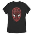 thumbnail image 1 of Women's Marvel Spider-Man: Far From Home Alone Quote  Graphic Tee Black Small, 1 of 3