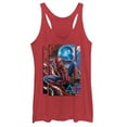 thumbnail image 1 of Women's Marvel Spider-Man: Far From Home Battle Buds Racerback Tank Top Red Heather X Small, 1 of 3