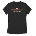 thumbnail image 1 of Women's Marvel Spider-Man: Far From Home Classic Logo  Graphic Tee Black 2X Large, 1 of 3
