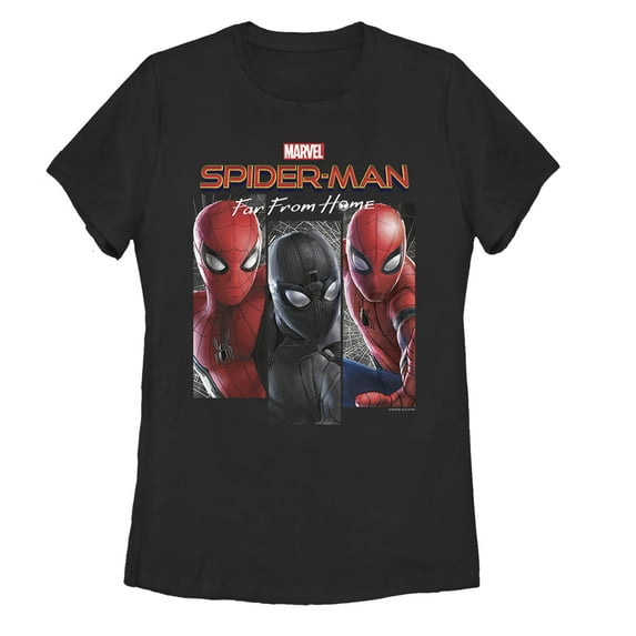 Women's Marvel Spider-Man: Far From Home Every Suit Graphic Tee Black 2X Large