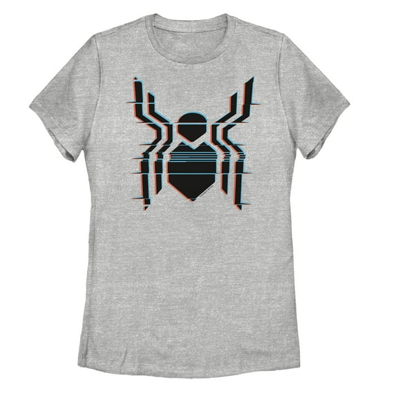 Women's Marvel Spider-Man: Far From Home Glitch Logo Graphic Tee Athletic Heather Large