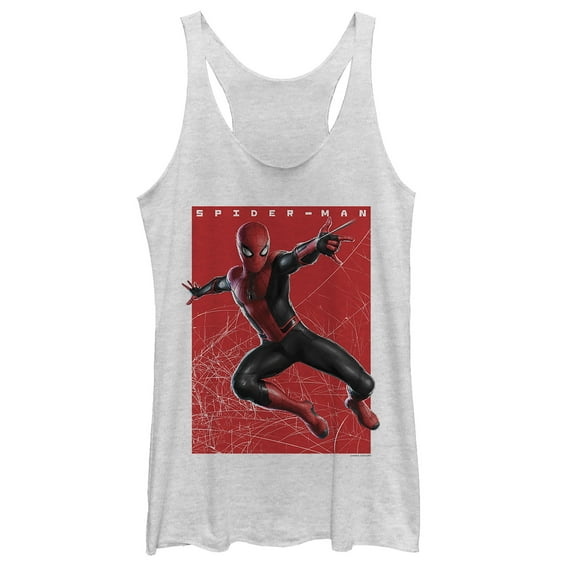 Women's Marvel Spider-Man: Far From Home Sightseeing Racerback Tank Top White Heather Large