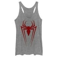thumbnail image 1 of Women's Marvel Spider-Man Icon Badge Racerback Tank Top Gray Heather X Large, 1 of 3