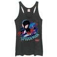 thumbnail image 1 of Women's Marvel Spider-Man: Into the Spider-Verse Cracked Racerback Tank Top Black Heather Medium, 1 of 3