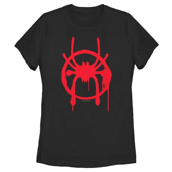 Women's Marvel Spider-Man: Into the Spider-Verse Symbol Graphic Tee Black Small