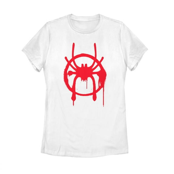 Women's Marvel Spider-Man: Into the Spider-Verse Symbol Graphic Tee White Medium