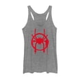thumbnail image 1 of Women's Marvel Spider-Man: Into the Spider-Verse Symbol Racerback Tank Top Gray Heather Medium, 1 of 3