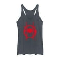 thumbnail image 1 of Women's Marvel Spider-Man: Into the Spider-Verse Symbol Racerback Tank Top Navy Blue Heather Small, 1 of 3