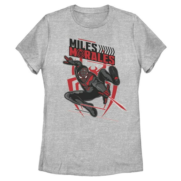 Women's Marvel Spider-Man: Miles Morales Game Swing  Graphic Tee Athletic Heather Large