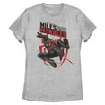 thumbnail image 1 of Women's Marvel Spider-Man: Miles Morales Game Swing  Graphic Tee Athletic Heather Medium, 1 of 3