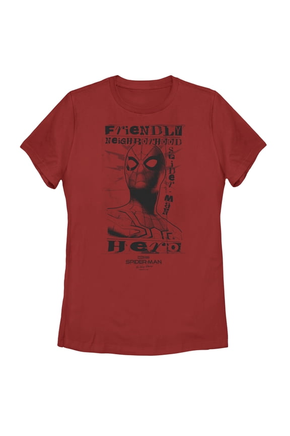Women's Marvel Spider-Man: No Way Home Friendly Neighborhood Hero Graphic Tee Red Medium