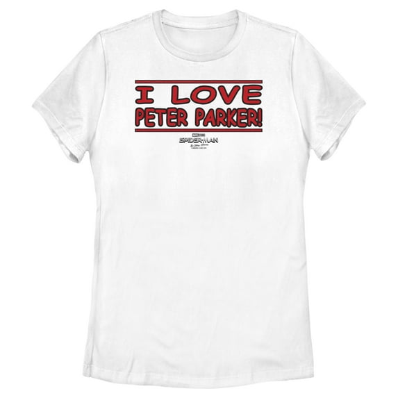 Women's Marvel Spider-Man: No Way Home I Love Peter Parker Graphic Tee White 2X Large