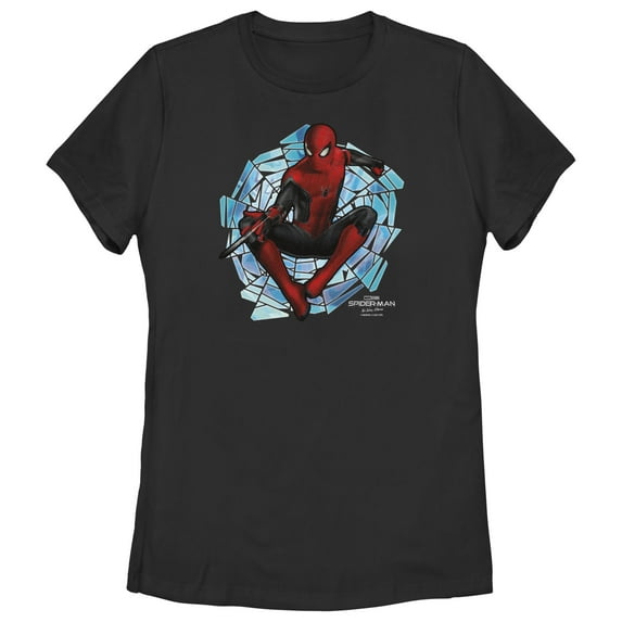 Women's Marvel Spider-Man: No Way Home Spinning Webs Graphic Tee Black Large