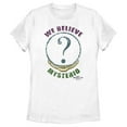 thumbnail image 1 of Women's Marvel Spider-Man: No Way Home We Believe Mysterio Distressed  Graphic Tee White Large, 1 of 4