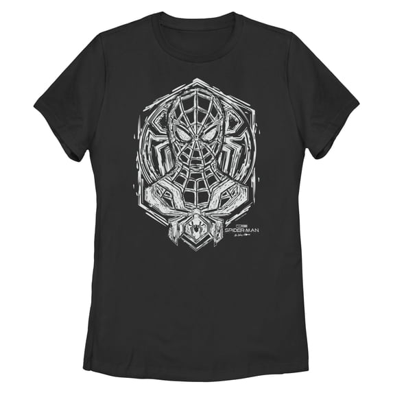 Women's Marvel Spider-Man: No Way Home White Sketch Graphic Tee Black Medium