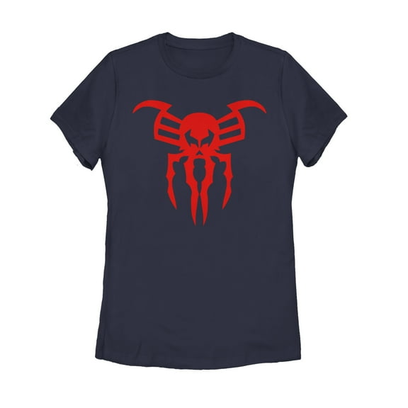 Women's Marvel Spider-Man Original 1999 Logo  Graphic Tee Navy Blue Medium