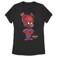 thumbnail image 1 of Women's Marvel Spider-Man Spiderverse Spider-Ham Portrait Graphic Tee Black Large, 1 of 3
