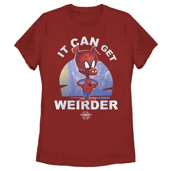 Women's Marvel Spider-Man Spiderverse Spider-Ham Weirder Graphic Tee Red Medium