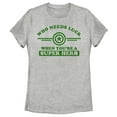 thumbnail image 1 of Women's Marvel St. Patrick's Day Captain America No Luck Needed  Graphic T-Shirt, 1 of 4