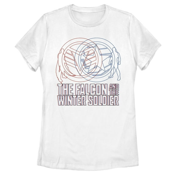 Women's Marvel The Falcon and the Winter Soldier 3D Logo Graphic Tee White 2X Large
