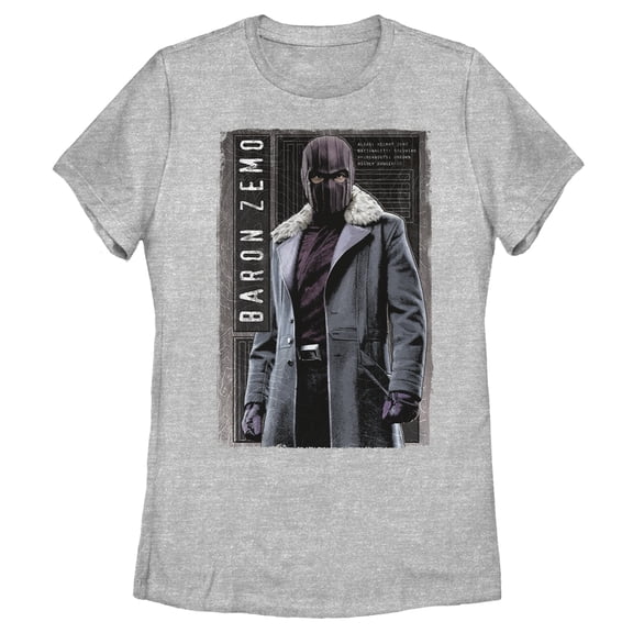 Women's Marvel The Falcon and the Winter Soldier Baron Zemo is Ready  Graphic Tee Athletic Heather 2X Large