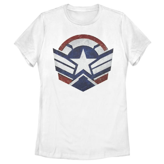 Women's Marvel The Falcon and the Winter Soldier Captain America New Shield Graphic Tee White Small