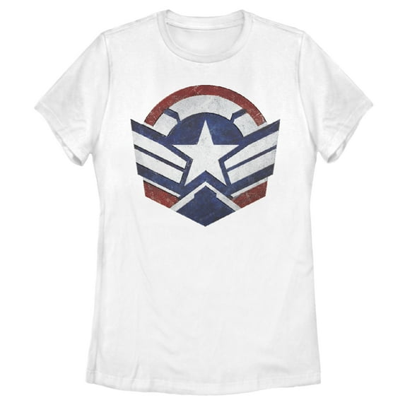 Women's Marvel The Falcon and the Winter Soldier Captain America New Shield Graphic Tee White Small