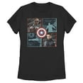 thumbnail image 1 of Women's Marvel The Falcon and the Winter Soldier Portraits  Graphic Tee Black Small, 1 of 4