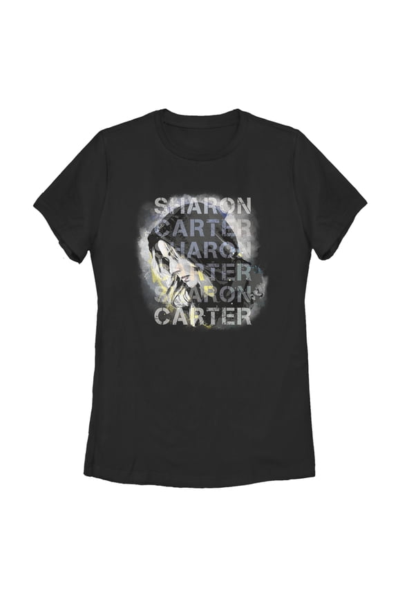 Women's Marvel The Falcon and the Winter Soldier Sharon Carter Drawing  Graphic Tee Black Small