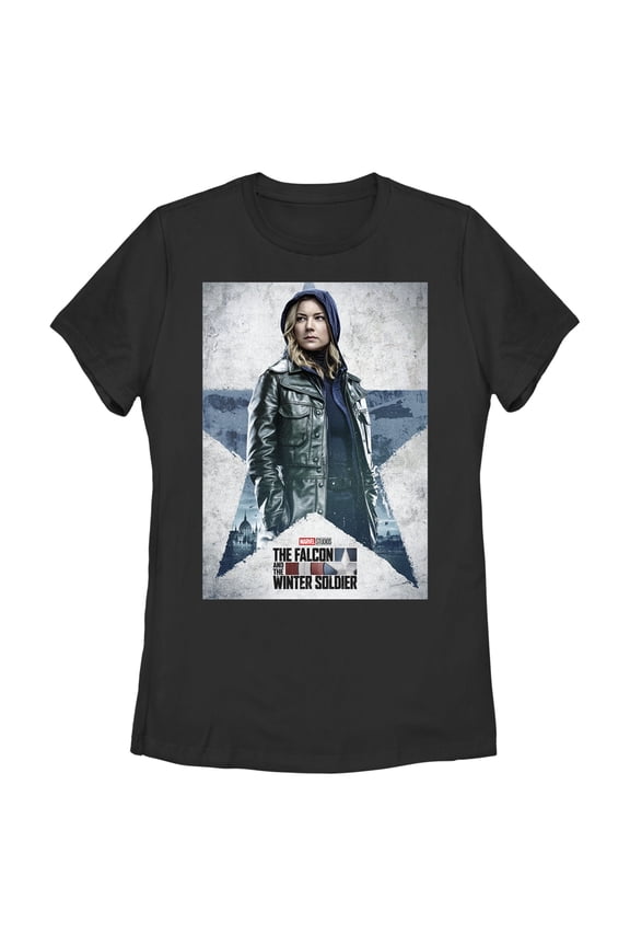 Women's Marvel The Falcon and the Winter Soldier Sharon Carter Poster  Graphic Tee Black Small