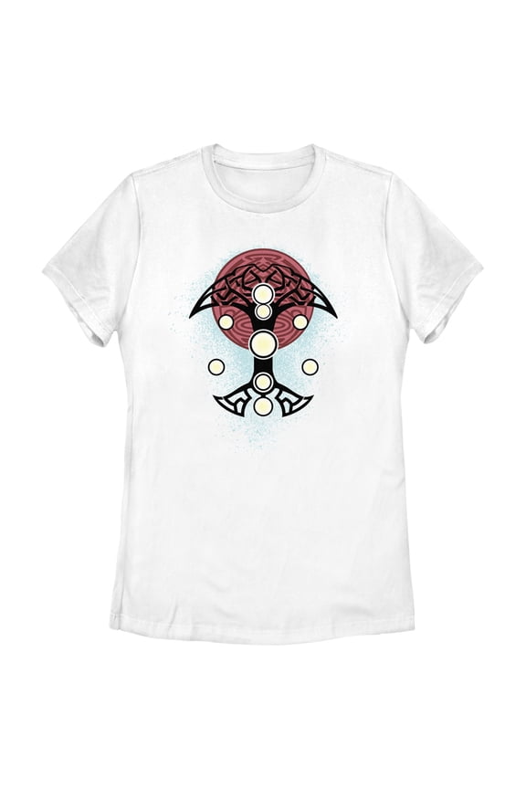 Women's Marvel: Thor: Love and Thunder Nine Realms Geometric Costume  Graphic Tee White Small