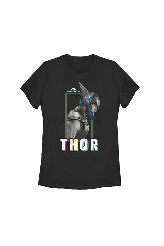 Women's Marvel Thor: Ragnarok Profile  Graphic Tee Black Small