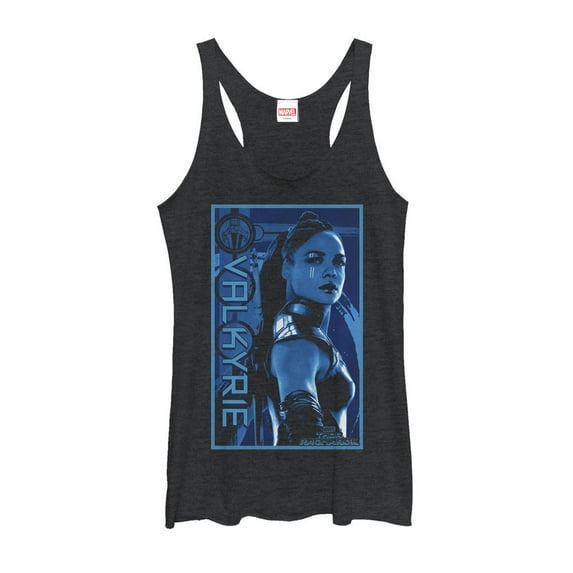 Women's Marvel Thor: Ragnarok Valkyrie Racerback Tank Top Black Heather Large