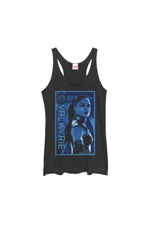 Women's Marvel Thor: Ragnarok Valkyrie Racerback Tank Top Black Heather Small