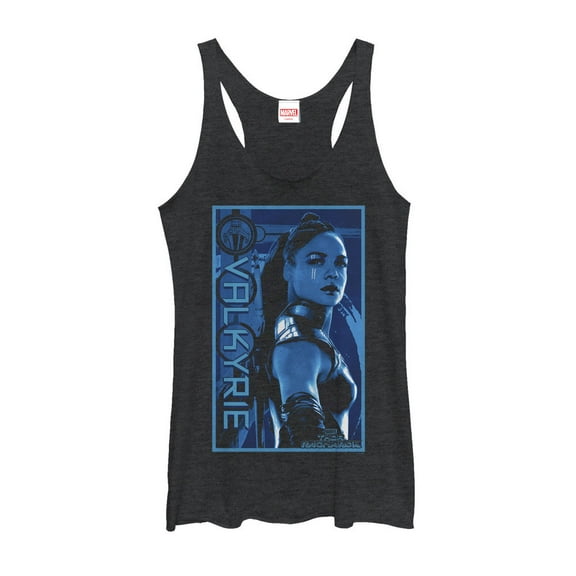 Women's Marvel Thor: Ragnarok Valkyrie  Racerback Tank Top Black Heather X Small