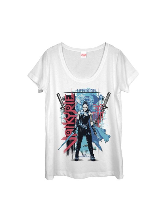 Women's Marvel Thor: Ragnarok Valkyrie Warsong Scoop Neck White Small
