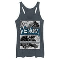 thumbnail image 1 of Women's Marvel Venom Comic Panels  Racerback Tank Top Navy Blue Heather Medium, 1 of 3