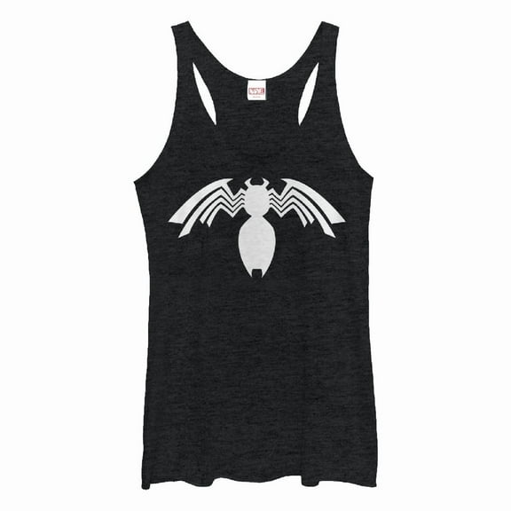 Women's Marvel Venom Emblem  Racerback Tank Top Black Heather Large