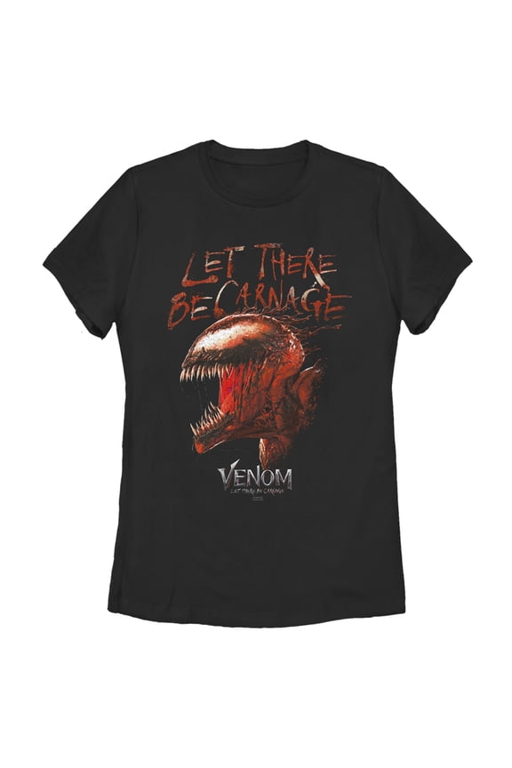 Women's Marvel Venom: Let There be Carnage Red Graphic Tee Black Small