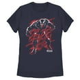 thumbnail image 1 of Women's Marvel Venom: Let There be Carnage We are Venom Red  Graphic Tee Navy Blue Large, 1 of 4