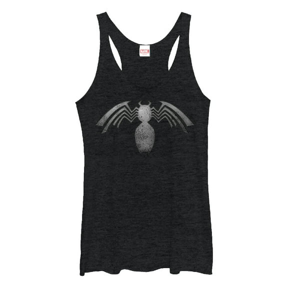 Women's Marvel Venom Logo  Racerback Tank Top Black Heather Small