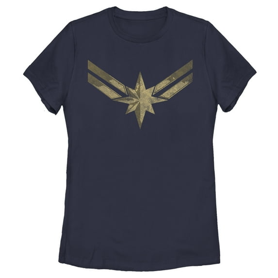 Women's Marvel Vintage Star Costume Graphic Tee Navy Blue 2X Large